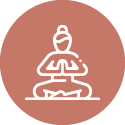 Icon illustrating the Dhyan Mandir amenity available at GK Sindhu Skies, Pimple Saudagar, Pune.