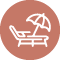 Icon illustrating the Sun Deck / Pool Deck amenity available at GK Sindhu Skies, Pimple Saudagar, Pune.