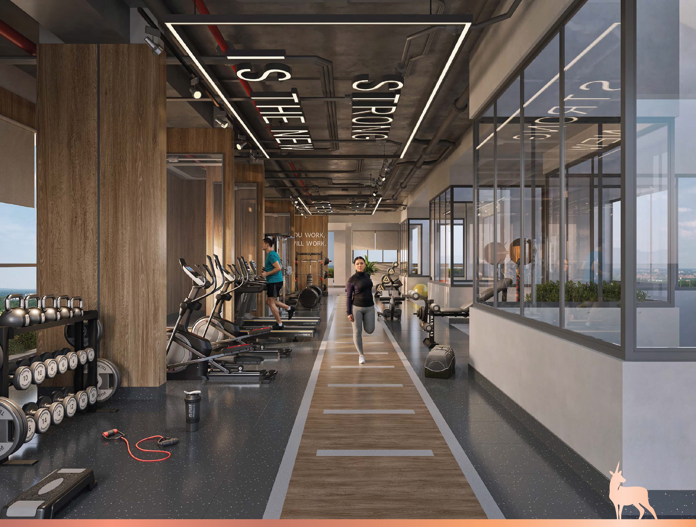 Fitness Courtyard amenity cluster at GK Sindhu Skies, featuring outdoor fitness and recreation spaces in Pimple Saudagar, Pune.
