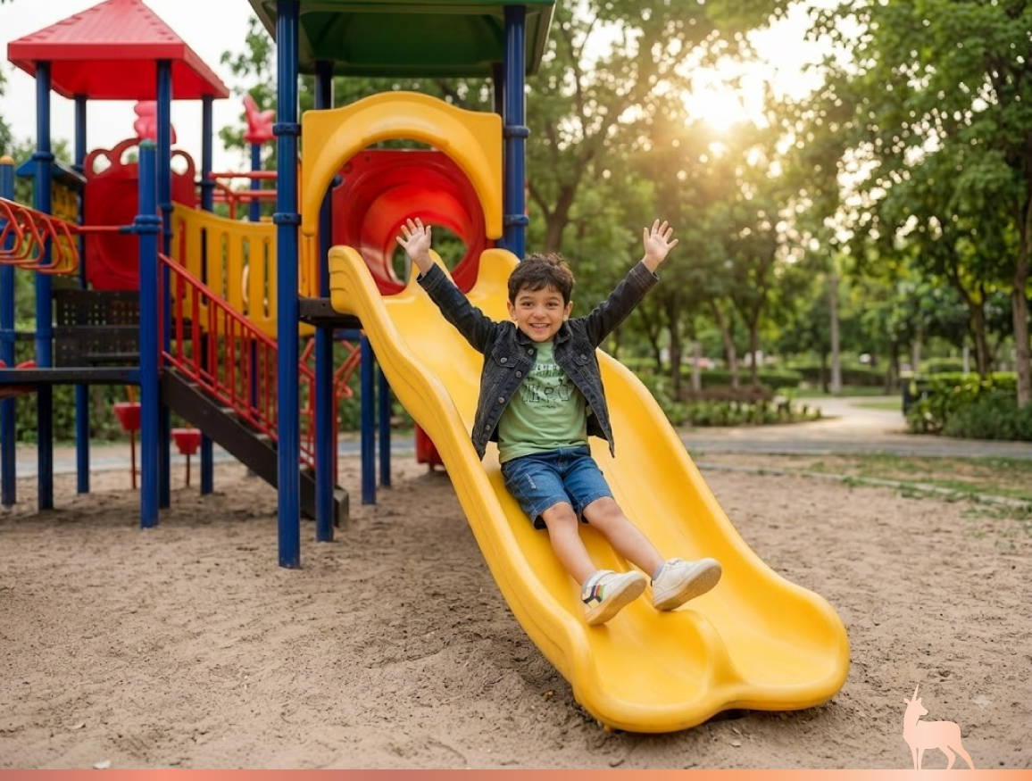 Young Cubs Corner amenity cluster at GK Sindhu Skies, designed for youth recreation and sports in Pimple Saudagar, Pune.